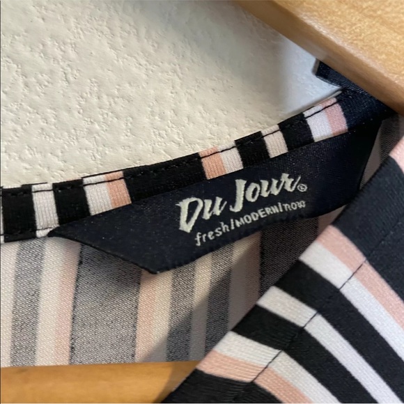 DuJour Striped Wide Leg Crop Jumpsuit - Picture 7 of 8